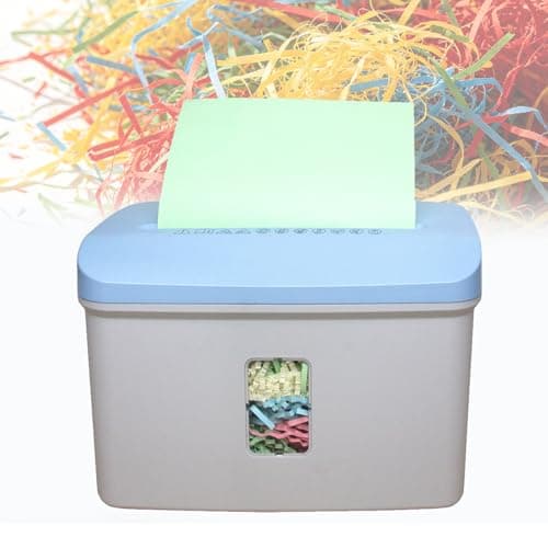Image of Vhewq Paper Shredder, Crinkle Paper Shredder Cut Paper Machine, 7.5L Large Capacity with Viewing Window, Auto Start/Stop Feature, for 25gsm/75gsm A4 Paper, Gift Wrap Filling Shredder for Birthday