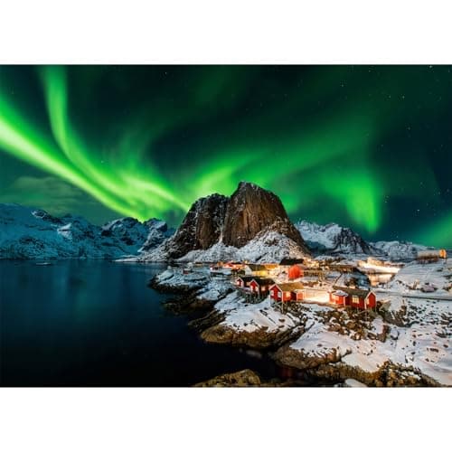 Image of HUADADA Jigsaw Puzzles for Adults 1000 Piece Jigsaws Puzzles for Adults,Jigsaw Puzzle 1000 Pieces for Adult Challenging Puzzle Games .Northern Lights in Norway