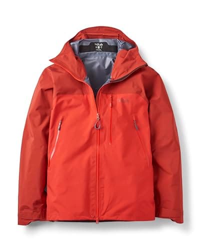 Image of Rab Men’s Latok Mountain Gore-Tex Pro Jacket - GTX Waterproof Breathable Coat for Trekking, Climbing, & Mountaineering - Tuscan Red/Dark Horizon - Small