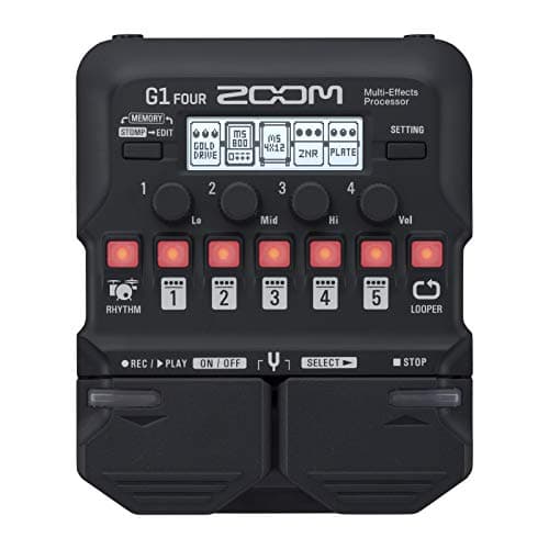 Image of ZOOM G1 FOUR Guitar Multi-Effects Pedal with Looper, Drum Computer & Amp Modeling – Ideal for Stage & Studio
