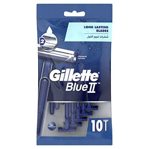 Image of Gillette Blue II Fixed Head Disposable Razors - Pack of 10