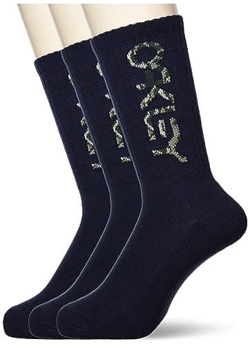 Image of Oakley Men's B1b Socks 2.0 (3 Pack) Running Socks, Trainer Socks, Fathom, Medium