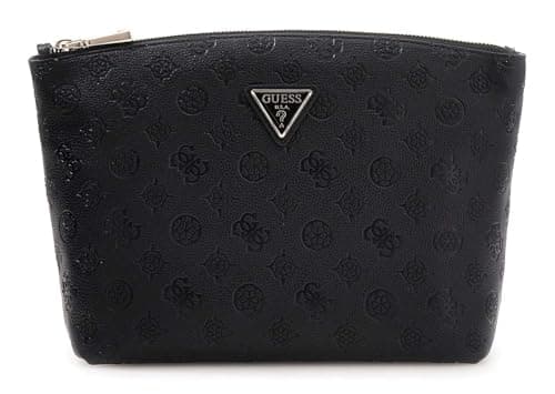 Image of GUESS Makeup Bag Wilder Top Zip Cosmetic Bag Black