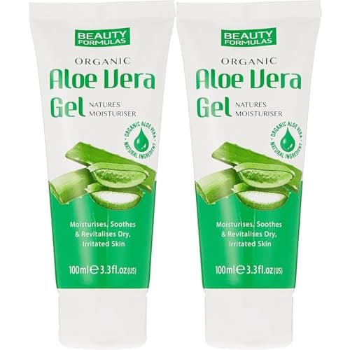 Image of 2 x Organic Aloe Vera Gel 100ml (Pack of 2) – Nature's Moisturiser for Soothing, Hydrating, and Skin Renewal