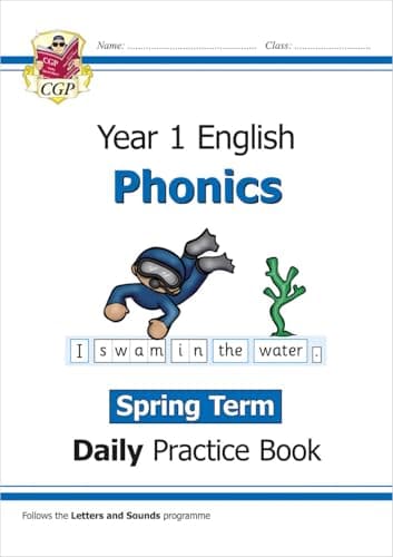 Image of KS1 Phonics Year 1 Daily Practice Book: Spring Term (CGP Year 1 Daily Workbooks)