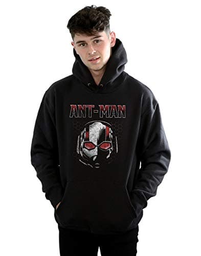 Image of Marvel Men's Ant-Man And The Wasp Scott Mask Hexagon Hoodie Black Large