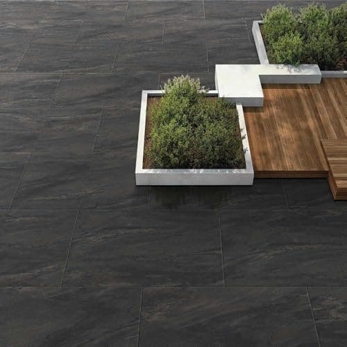 Image of Stonewise County Anthracite 600x900mm Outdoor Porcelain Paving Slabs – Pack of 5 (2.75m²) – R11 Anti-Slip Dark Grey Patio Tiles for Garden & Outdoor Landscaping
