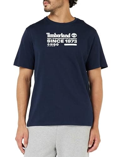 Image of Timberland Men's Short Sleeve Tee 1 Tier3 T-Shirt, Dark Sapphire, M