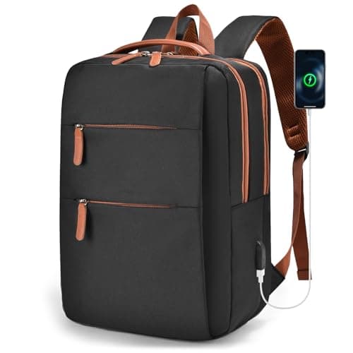 Image of BAGZY Travel Backpack for British Airways 40x30x15cm Waterproof Cabin Bag Lightweight 15.6-inch Laptop Bag with USB Charging Port Anti Theft Business Backpack for Men Women Fits School,Office Black