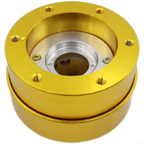 Image of Aluminum Quick Release Adapter for MOZA for R5 R9 R16 R21 and SIMAGIC, Sim Racing Steering Wheel Hub Connector, Black(Golden)