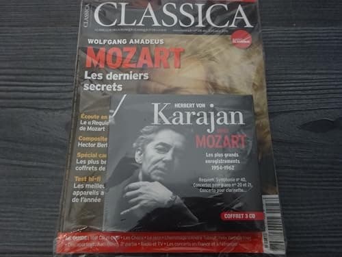 Image of Classic Magic No. 178 "Wolfgang Amadeus Mozart: The Last Secrets as a Gift: The Unpublished 3 CD Box: Karajan Drives Mozart's Greatest Recordings 1954-1962" + 1 Bonus CD
