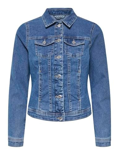 Image of ONLY ONLWONDER Female Denim Jacket, Medium Blue (Medium Blue Denim), L