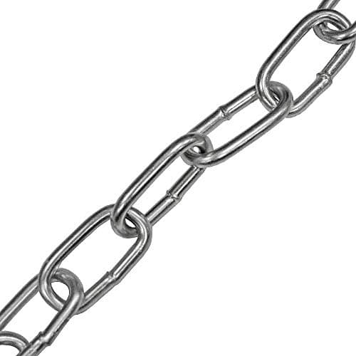 Image of Faithfull Zinc Plated Steel Chain Reel A-Link – Mild Steel Welded, DIN5685, Rust Resistant Link Chain for Securing & General Purpose Use – 2.5 Metre Length, 5mm Dia, 160kg Load Limit