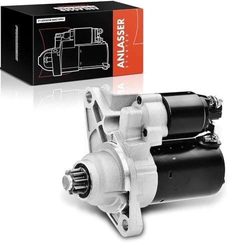 Image of Frankberg Starter Motor Starter Motor Auto Only for 10 Number of Teeth Compatible with Golf VI 5K1 Polo 6C1 6R1 Fabia II 542 Polo 9A 9N Replace# 02T911023S
