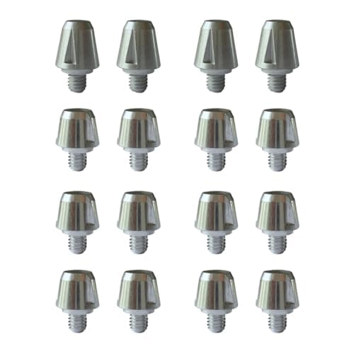 Image of Grassroots Gear 16 Pack of Replacement SG studs for Adidas Rugby boots with 6mm thread. Long studs for soft ground in multiple lengths. Optional removal tool (no key, Silver, 14mm & 11mm)