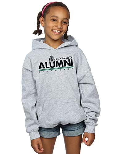 Image of Harry Potter Girls Hogwarts Alumni Slytherin Hoodie Sport Grey 12-13 years