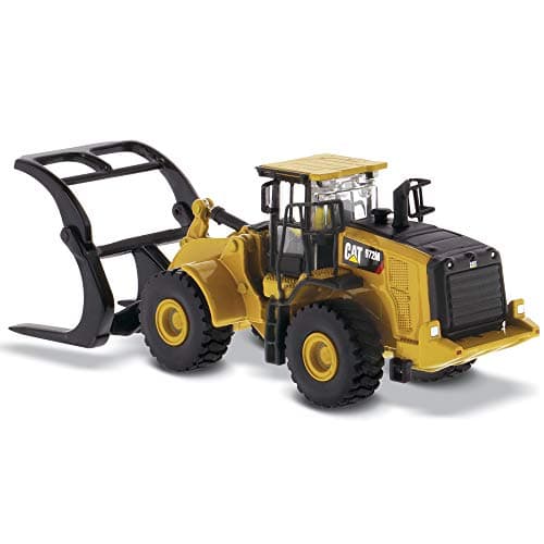 Image of Diecast Masters CAT 972M Wheel Loader with Log Fork, Truck, Diecast Model, Construction, 1/87 Scale, 14+ Years, Unisex, Boys