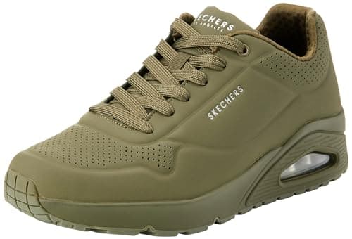 Image of Skechers Men's Uno Stand on Air Sneaker, Olive Durabuck Mesh, 11 UK