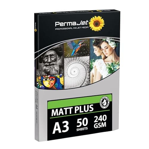 Image of PermaJet Matt Plus 240gsm | A3 50 Sheets | Inkjet Premium Matt Printer Photo Paper