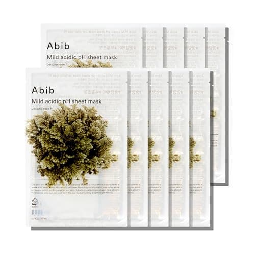 Image of Abib Mild Acidic pH Sheet Mask Jericho Rose Fit 10 Sheets (Anti-aging) I Korean Face Mask for Sensitive Skin, Soothing & Redness Relief, Daily Skincare Treatment, K-Beauty Sheet Mask