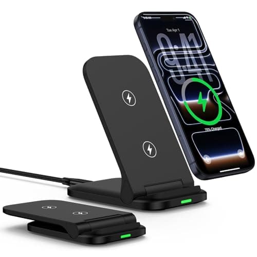 Image of Foldable Samsung Wireless Charger Stand Wireless Charging Station for Samsung Galaxy S26 Ultra/S25 FE/S24/S23/S22/S21/S20, 15W Fast Wireless Phone Charger for Google Pixel 10/10 Pro/9/9 Pro/9a/9/8/7