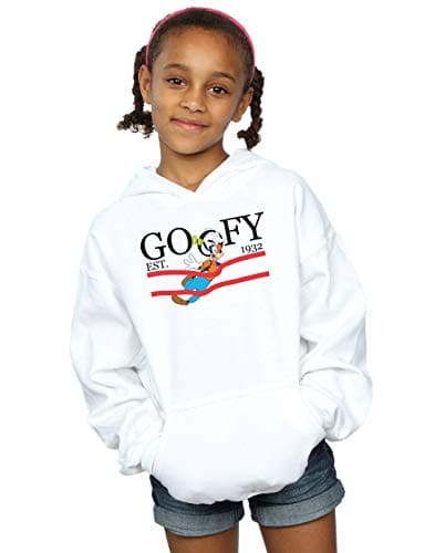 Image of Disney Girls Goofy By Nature Hoodie White 5-6 Years