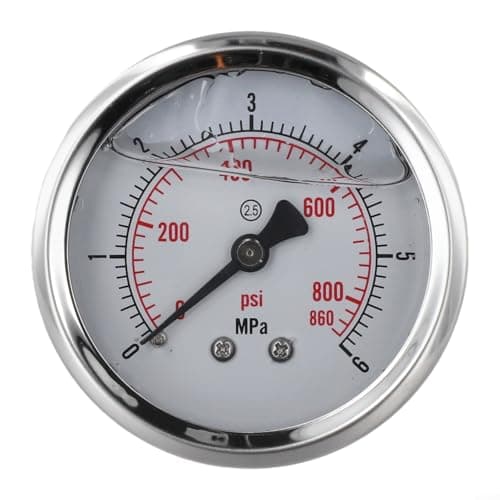 Image of 1PCS Pressure Gauge 0-100 Bar/PSI 60mm For Dial Hydraulic Vacuum Pressure Gauge(0-60 Bar)