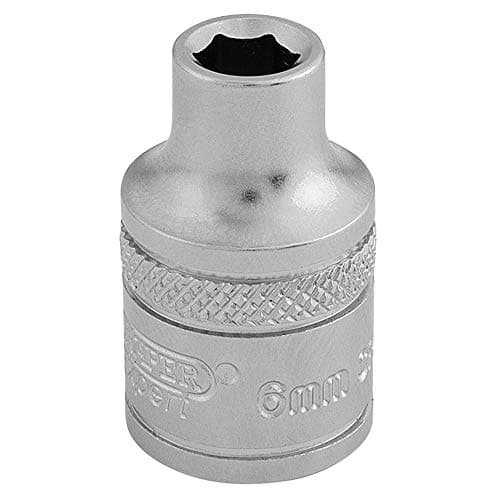 Image of Draper 16531 3/8-Inch Square Drive 6 Point Metric Socket, 6mm Size, Blue