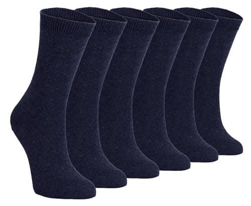 Image of 6 Multipack Childrens Plain School Socks | Boys & Girls | 3 Sizes | Cotton Rich Socks