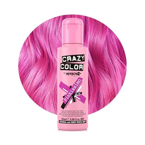 Image of Crazy Color Vibrant Pinkissimo Semi-Permanent Hair Dye. Highly Pigmented Magenta Conditioning & Oil Nourishing Vegan Formula | No Bleach or Ammonia | 100ml
