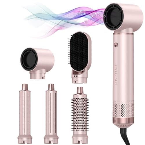 Image of AVENHO 5 in 1 Hot Air Brush - Blow Dryer Brush & Air Curling Wrap Styler with Negative Ion Technology, Hair Dryer Brush for Drying, Curling, Straightening & Styling, Professional Hair Styling Tools