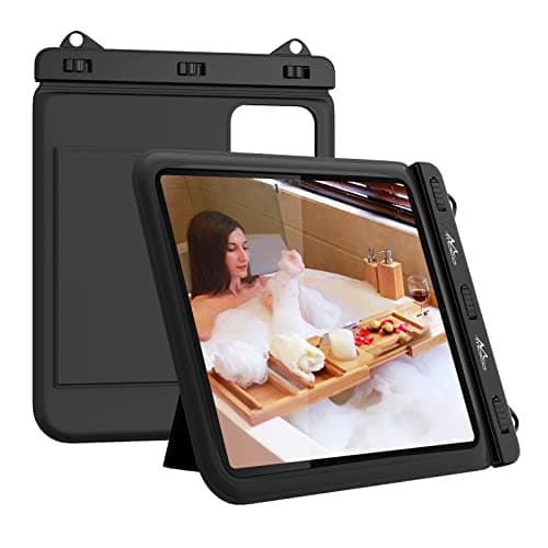 Image of MoKo Waterproof Tablet Pouch Holder Dry Bag for Bathroom and Kitchen - Stand Case Compatible with iPad 9, Air 5, Pro 11, 10.2, Galaxy Tab S6/S7, A 10.1, S 10.5, Fire HD 10