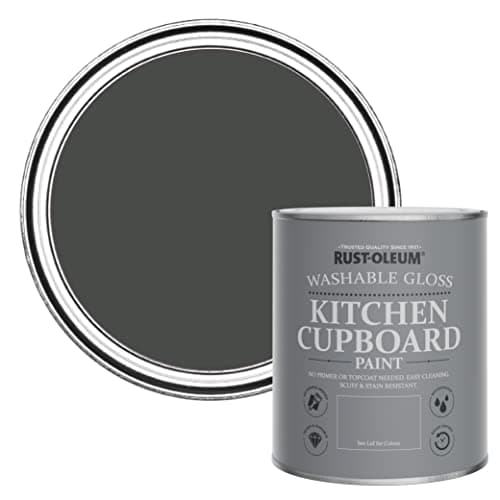 Image of Rust-Oleum Green Kitchen Cupboard Paint in Gloss Finish - After Dinner 750ml