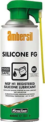 Image of Ambersil 30248 NSF H1 Registered Silicone Food Grade Lubricant 400ml 3 Pack