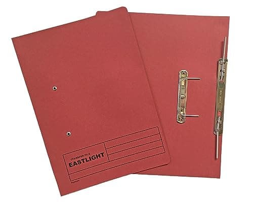 Image of Eastlight Transfer Spring File, 38mm Foolscap, Colour Red, Box 25
