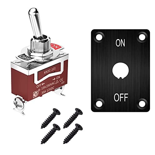 Image of Gebildet Marine Toggle Switch for Auto Car Truck Boat with 12VDC 20A Mounting Panel 250V AC 15A Toggle Switch Heavy Duty SPST ON/Off 2 Pin