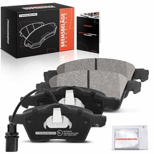 Image of Frankberg Brake Pad Set incl. 4x Pads Front Compatible with Transporter IV Bus 70B 70C 70J 70K 7DB 7DC 7DJ 7DK Replace# 7D0698151F,7D0698151D