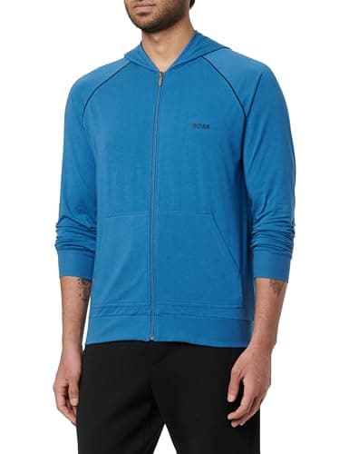 Image of BOSS Men's Loungewear Jacket, Open Blue 462, L