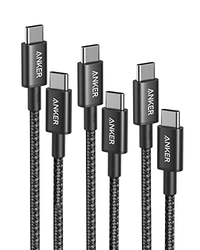 Image of Anker USB C to USB C Cable, Type-C Charging Cord Fast Charge(1m+1.8m+3m,100W), for iPhone 17 Series, MacBook and More(Black)