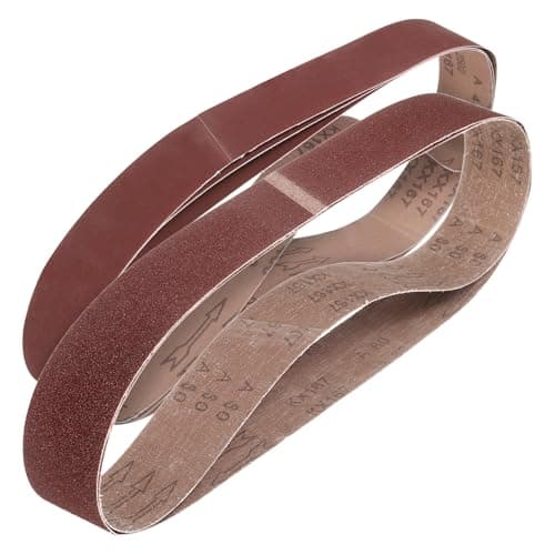 Image of sourcing map 50mm x 686mm Sanding Belts, 5 Pcs 60/80/120/240/320 Grit Aluminum Oxide Abrasive Belt Sander File Belt for Woodworking, Metal Polishing, Knife Sharpener