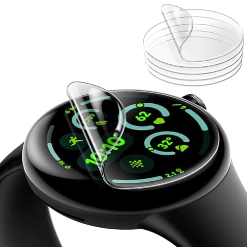 Image of JETech Screen Protector for Google Pixel Watch 4/3 45mm, Anti-Scratch Self-Healing Soft TPU Film, HD Clear, 6-Pack