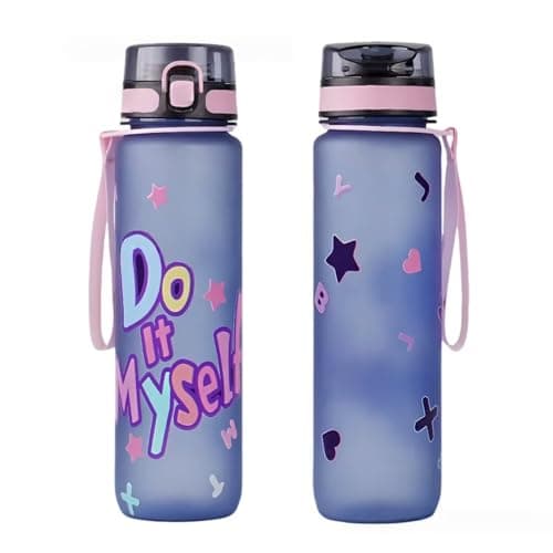 Image of ROSSRORE 1L Sports Water Bottle, BPA-Free Tritan Plastic with Leak-Proof Lid – Spill-Resistant for Adults & Teens, Ideal for Fitness, Cycling, Football, School – Dishwasher Safe