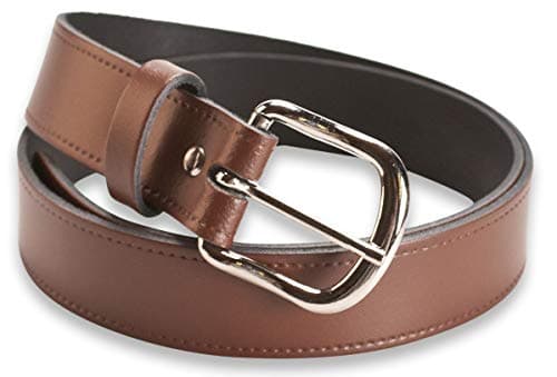 Image of Hawkdale Leather Belt Men 1.25 Inch - Black, Brown Suit Trouser - Made In The UK # 804-400 [Brown] [XXL - 44" - 48" (112-122 cm)]