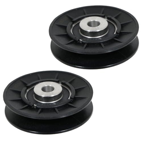 Image of Spares2go Idler Pulley V for Mountfield 1125M 2105M 2125H 2125M 2135H 4135H 4140H 4155H Lawnmower (Pack of 2)