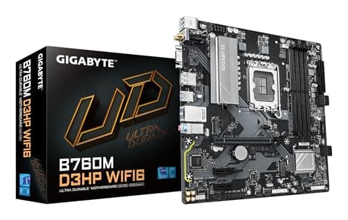 Image of GIGABYTE B760M D3HP WIFI6 Motherboard - Supports Intel Core 14th Gen CPUs, 4+1+1 Phases Digital VRM, up to 5600MHz DDR5, 2xPCIe 4.0 M.2, Wi-Fi 6, GbE LAN, USB 3.2 Gen1