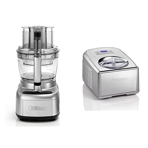 Image of Cuisinart Expert Prep Pro | 2 Bowl Food Processor With 3L Capacity | Stainless Steel | FP1300SU & Ice Cream and Gelato Maker | Makes Ice Cream, ICE100BCU