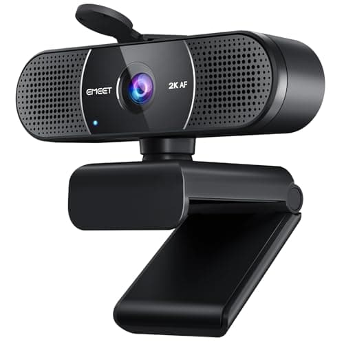 Image of EMEET C960 2K Webcam with Microphone, 2K QHD, 2 Noise-Reduction Mics, TOF Autofocus Streaming Webcam with Privacy Cover, Plug&Play USB Web Cam for Calls/Conference, Zoom/Teams/YouTube, Laptop/Desktop