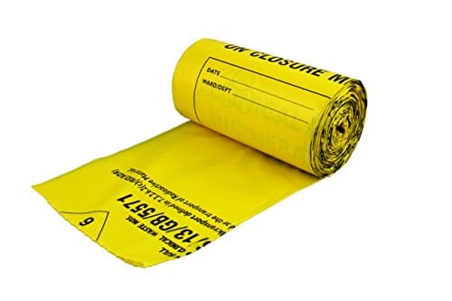 Image of Hanfare CX50/CWMD3 Waste Sack Roll, Medium Duty, 30 L/5 kg, Yellow (Pack of 50)