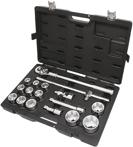 Image of Beta - 928E/C17 Set of 12 Hexagonal Socket Wrenches and 5 Accessories, in Plastic Box. Socket Wrench kit in Plastic case Shockproof with Metal latches
