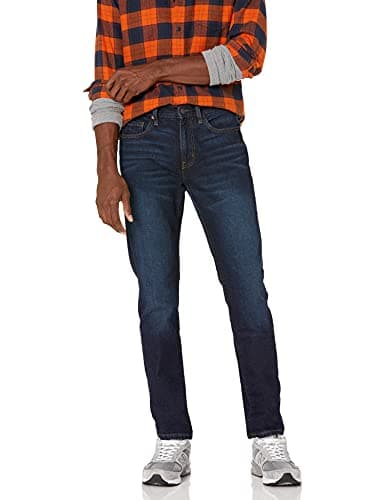 Image of Amazon Essentials Men's Slim-Fit Jeans - Discontinued Colours, Indigo Wash, 32W / 30L